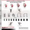 Service Caster 3 Inch 316SS Red Polyurethane Swivel 3/8 Inch Threaded Stem Caster Set Brake SS316TS20S314-PPUB-RED-TLB-381615-4 - alternate 4